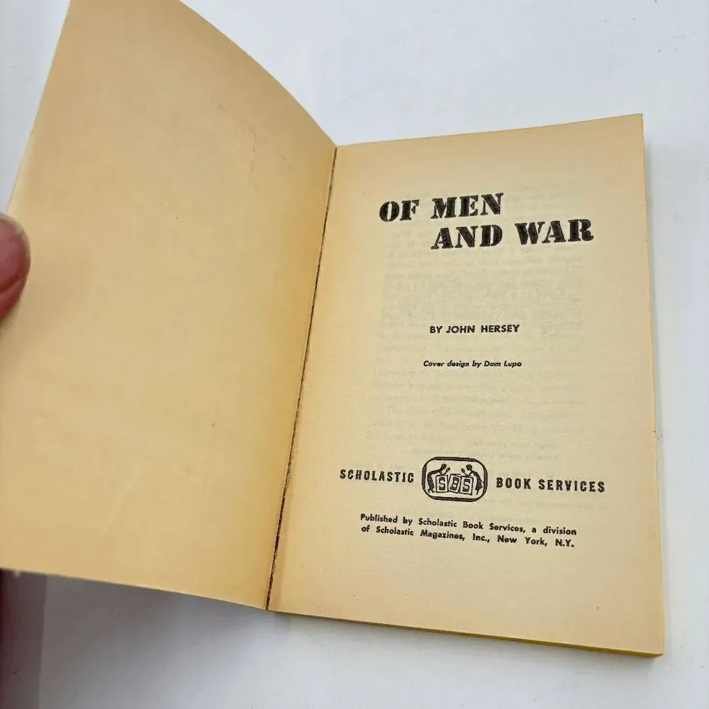 Of Men and War by John‎ Hersey 1963 1st Scholastic Paperback John Kennedy Story